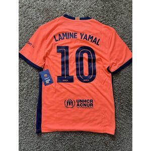 Lamine Yamal Number 10 fc Barcelona Jersey Neon Orange 2026 XL MSRP $85